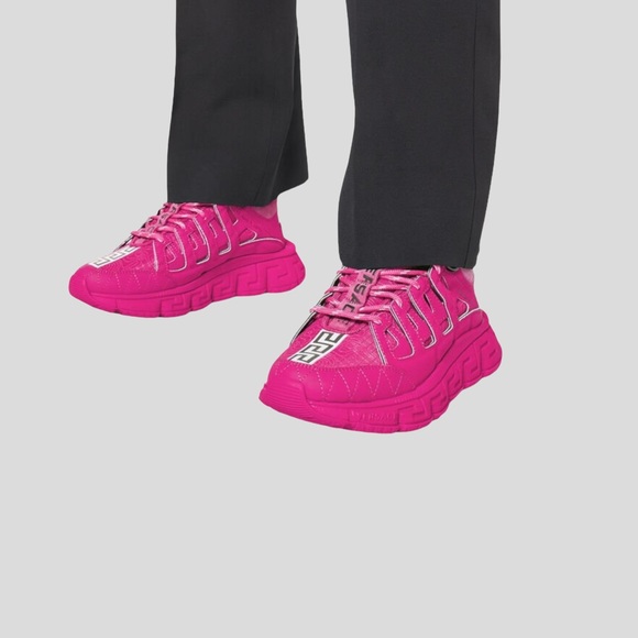 π π VERSACE TRIGRECA SNEAKERS π« π Size: EU(43) US(10) Color: Fuchsia - Picture 6 of 7